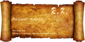 Reiser Kevin névjegykártya