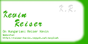 kevin reiser business card